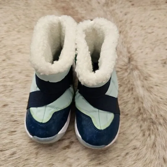 Nike Flex Advance &quot;Paw Prints&quot; Toddler Kids Insulated Boots Blue Size 10 NEW