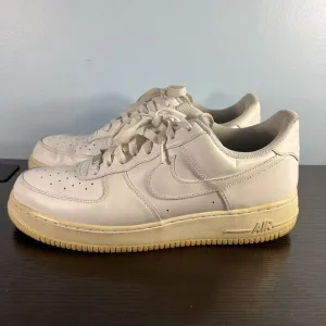 Nike Mens Air Force 1 315122-111 White Shoes Sneakers Size 13 Crease Insert