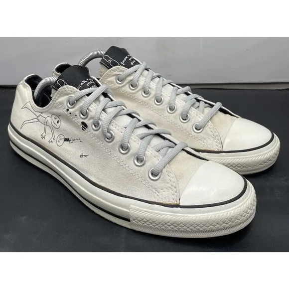 NIRVANA Converse White All Star Chucks Rare KURT COBAIN Shoes Mens 9 Fast Ship