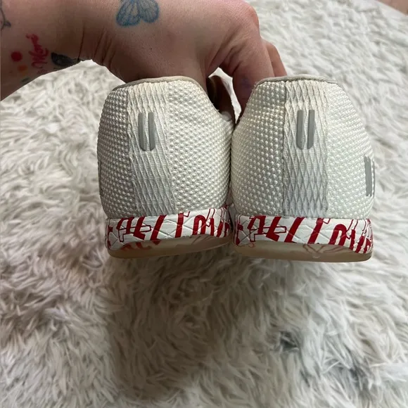 No Bull All Love White And Red Sneakers