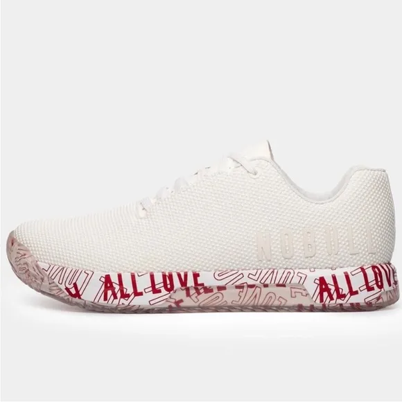 No Bull All Love White And Red Sneakers