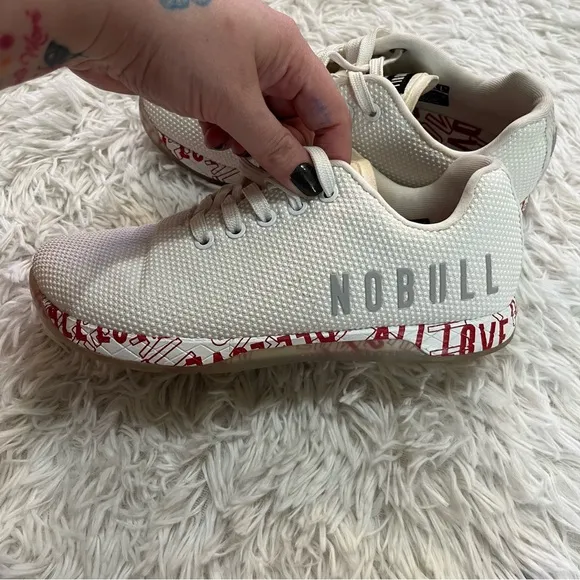 No Bull All Love White And Red Sneakers