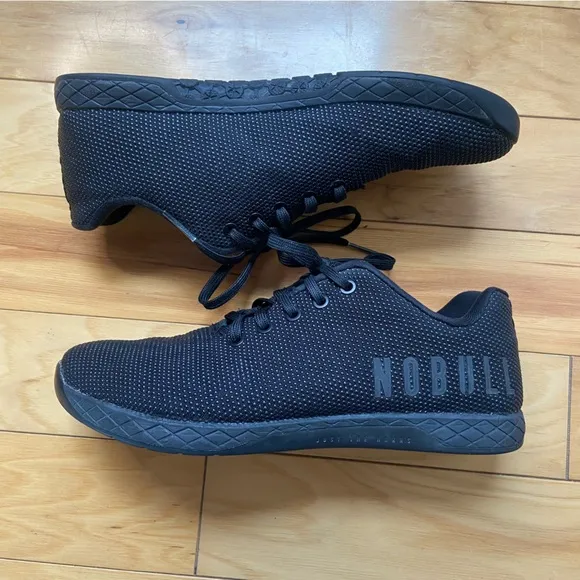 No Bull Outwork SuperFabric Cross Training Shoes Mens Sz 10 Triple Black Low Top