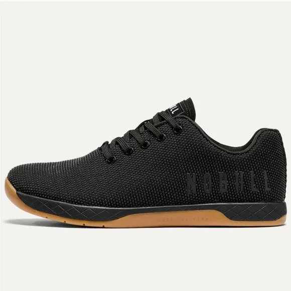 NOBULL Black Gum Outwork Lace Up Sneaker Shoes Size Women’s 8.5 Men’s 7 Like New