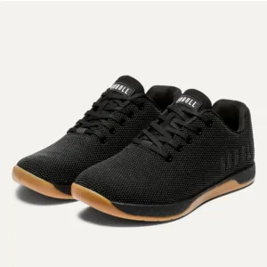 NOBULL Black Gum Outwork Lace Up Sneaker Shoes Size Women’s 8.5 Men’s 7 Like New