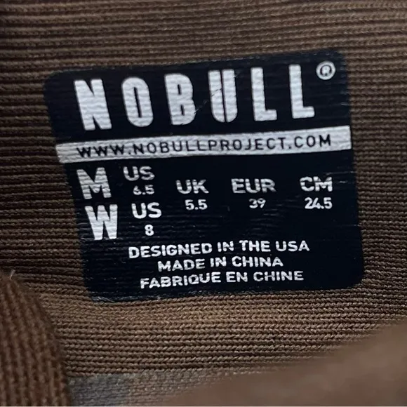 Nobull Brown Grizzly Camp Trainer Workout Shoes Size W8 M6.5