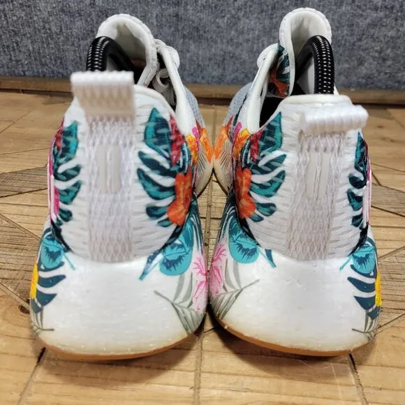 Nobull Journey Running Shoes Mens 10 Womens 11.5 White Aloha Floral Training