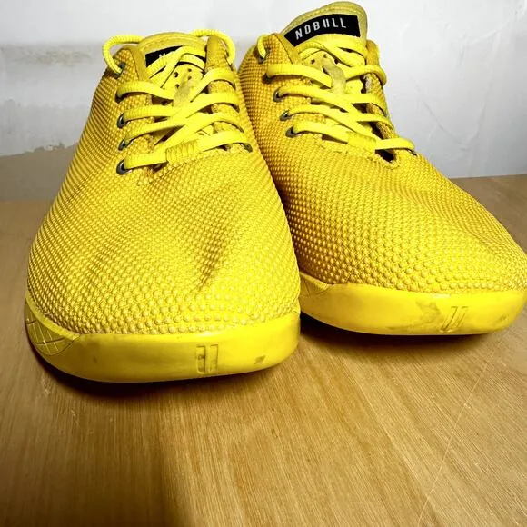 Nobull Lemon Drop Training Shoes Lace Up Low Workout Athletic Yellow M12.5 W14