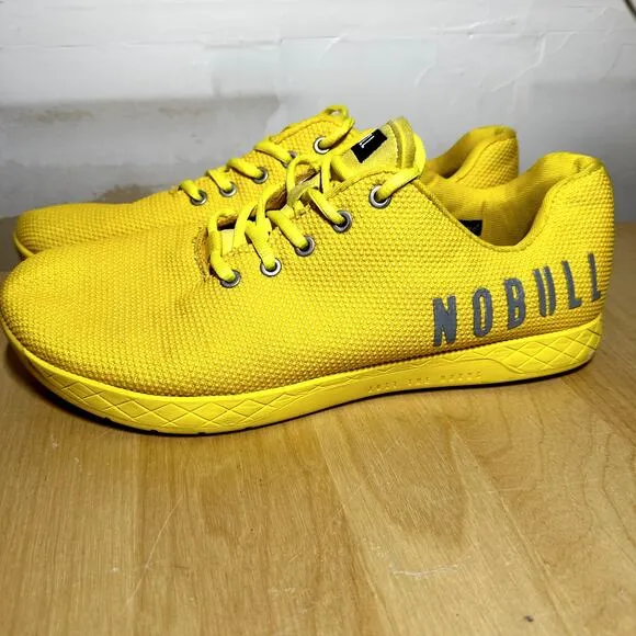 Nobull Lemon Drop Training Shoes Lace Up Low Workout Athletic Yellow M12.5 W14