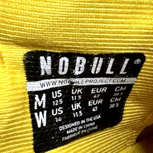Nobull Lemon Drop Training Shoes Lace Up Low Workout Athletic Yellow M12.5 W14