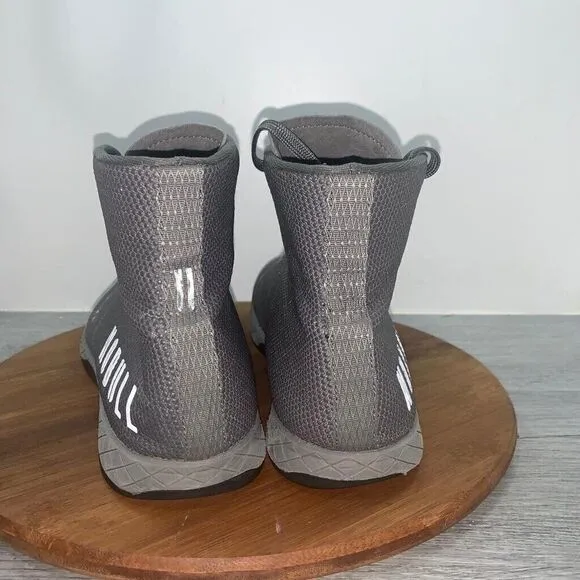 NoBull Mens 10.5 Gray High Top Unisex Trainer Shoes SuperFabric Workout Gym FLAW