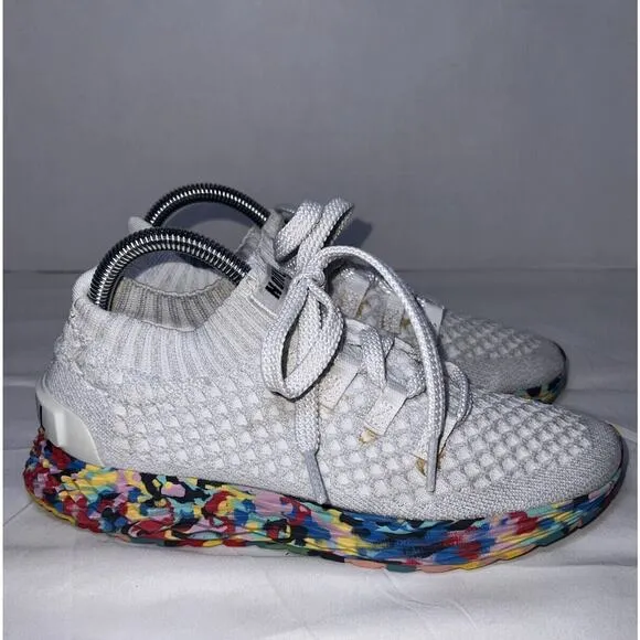 Nobull Shoes Men Size 7 Women Size 8.5 White Wild All Day Knit Running Sneakers