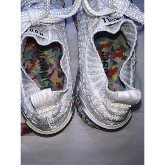 Nobull Shoes Men Size 7 Women Size 8.5 White Wild All Day Knit Running Sneakers