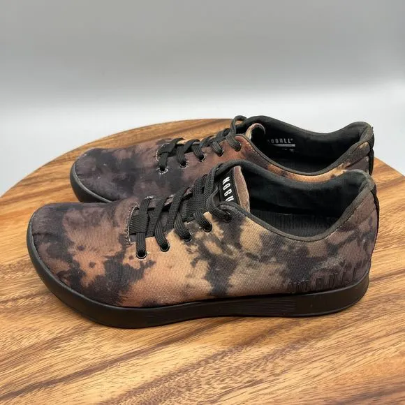 NoBull Shoes Men Size 7.5 Project Brown Tie Dye Canvas Athletic Training Comfort