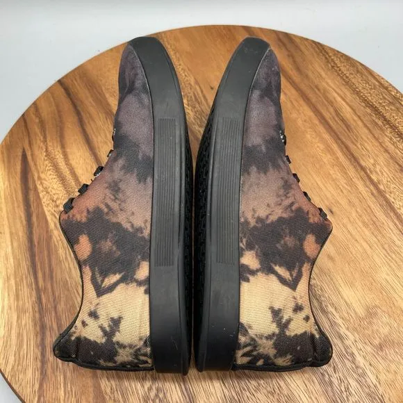 NoBull Shoes Men Size 7.5 Project Brown Tie Dye Canvas Athletic Training Comfort