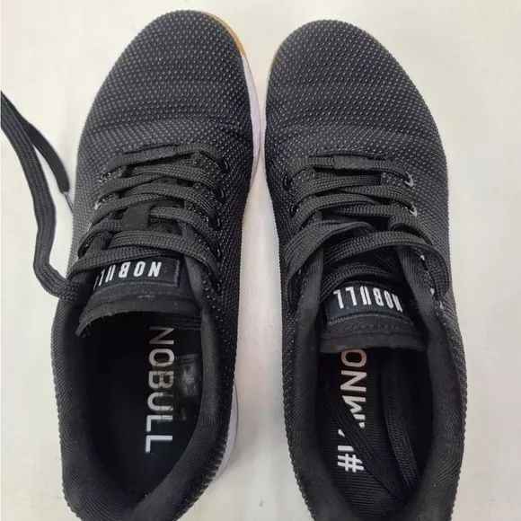 NOBULL Shoes SuperFabric Trainer Lace Up Shoes Black White Gum Size 6.5 …