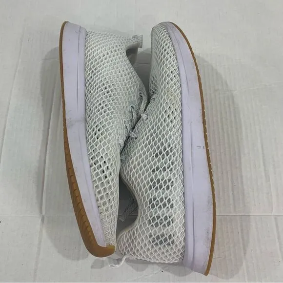 Nobull Shoes Unisex Mens 13 Womens 14.5 White Mesh Logo Running Athletic Lace Up