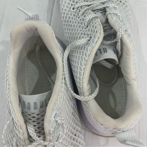 Nobull Shoes Unisex Mens 13 Womens 14.5 White Mesh Logo Running Athletic Lace Up