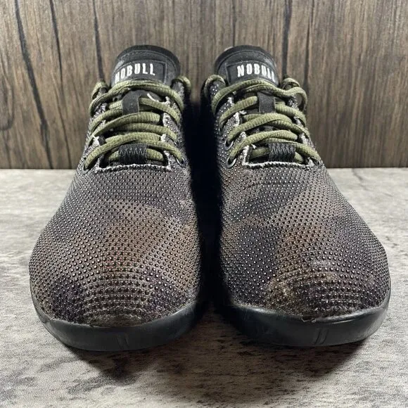 Nobull Trainer Shoes Mens 8 Brown Camo Low Top Lace Up Training Athletic