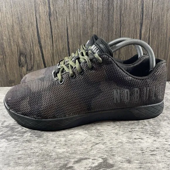 Nobull Trainer Shoes Mens 8 Brown Camo Low Top Lace Up Training Athletic
