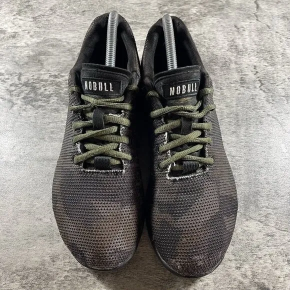 Nobull Trainer Shoes Mens 8 Brown Camo Low Top Lace Up Training Athletic