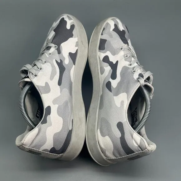 NOBULL Trainer Womens 9 Gray Camouflage Canvas Lace-Up Low Top Training Sneakers