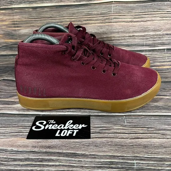 NoBull‎ Women's Canvas Cabernet Gum Athletic Mid Trainer Shoes
