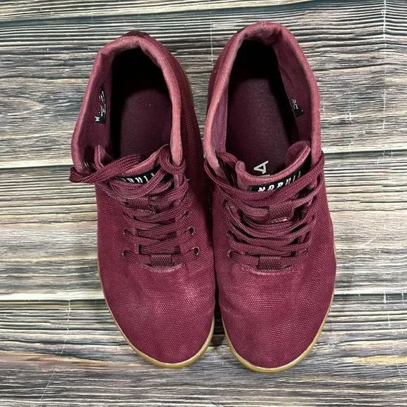 NoBull‎ Women's Canvas Cabernet Gum Athletic Mid Trainer Shoes