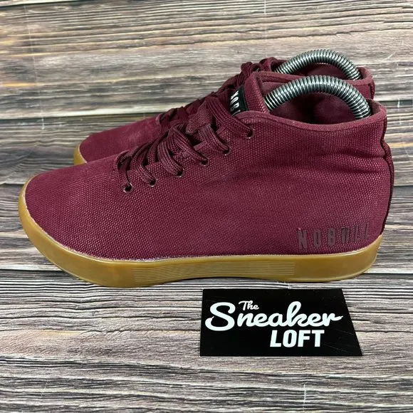 NoBull‎ Women's Canvas Cabernet Gum Athletic Mid Trainer Shoes