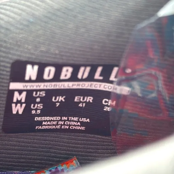 NOBULL - women’s Grey Patchwork Trainer sneakers CrossFit lace up shoes Size 9.5