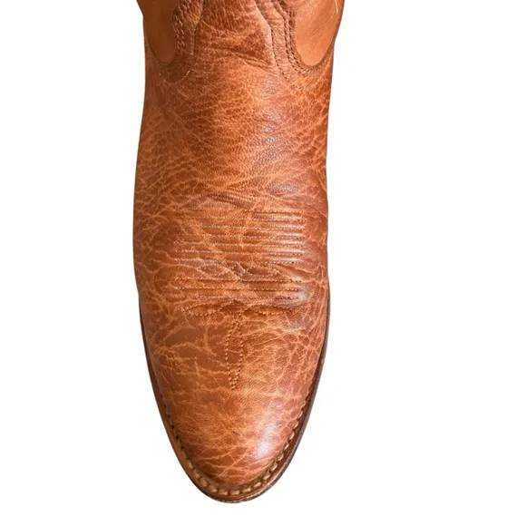 Nocona Cowboy Boots Almond Toe 9 1/2D Tan Western Style