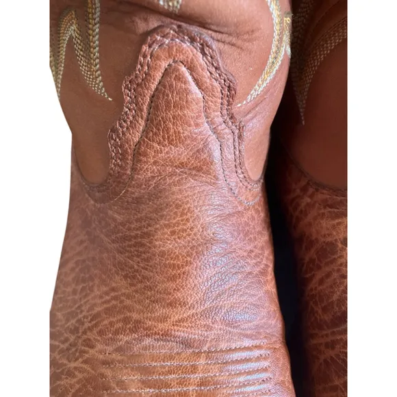 Nocona Cowboy Boots Almond Toe 9 1/2D Tan Western Style