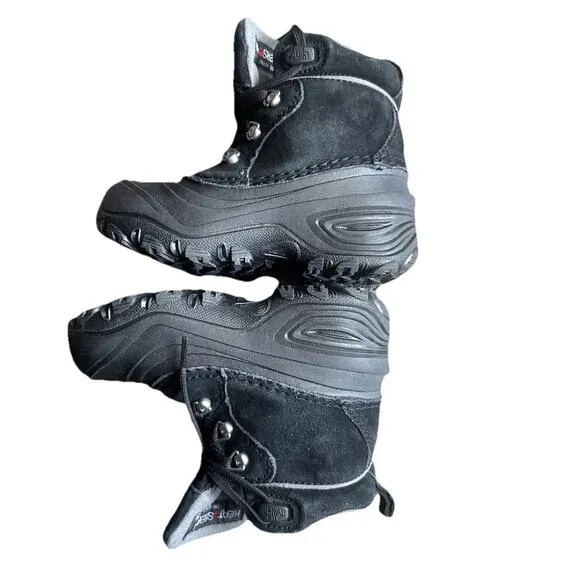 NORTH FACE CHILLKAT HEAT SEEKER BLACK LEATHER GRY WATERPROOF WINTER SNOW BOOT 11