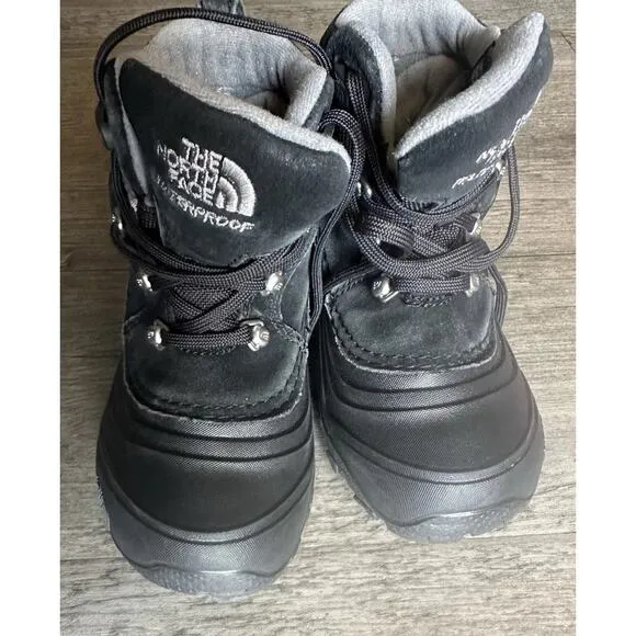 NORTH FACE CHILLKAT HEAT SEEKER BLACK LEATHER GRY WATERPROOF WINTER SNOW BOOT 11