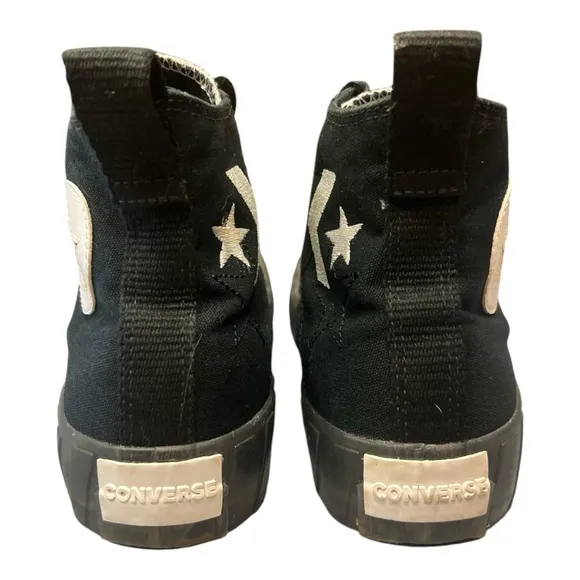 NOT A CHUCK Black &amp; White Lace Converse Sneakers SZ 8 Men’s/10 Women