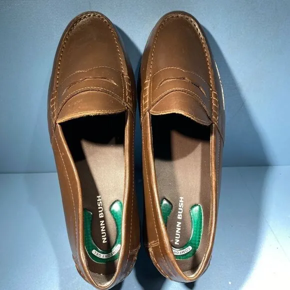 NUNN BUSH Noah Men's Loafer Style Shoes Sz 12 W Brown  Comfort Gel Leather 84691
