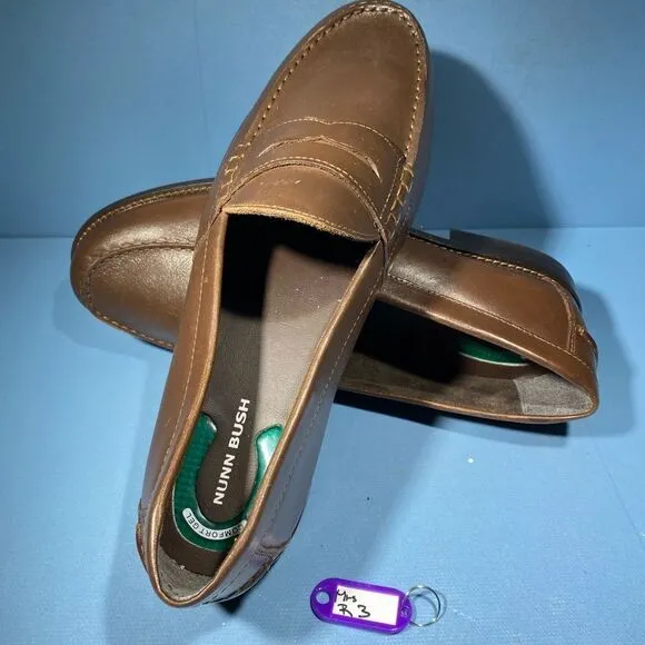 NUNN BUSH Noah Men's Loafer Style Shoes Sz 12 W Brown  Comfort Gel Leather 84691