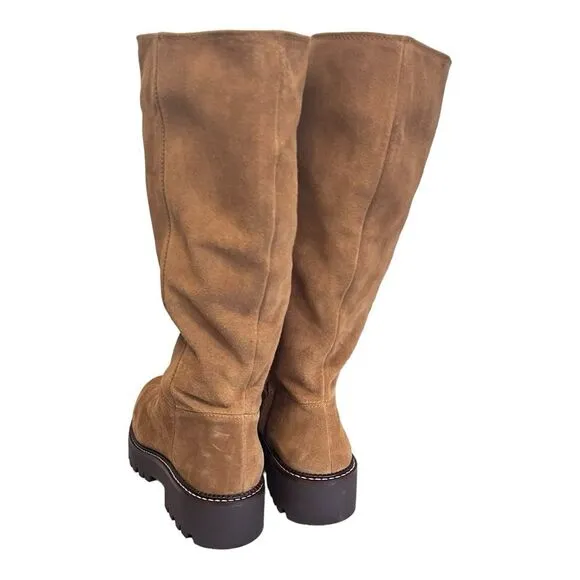 NWOB Caslon | Mimmo Water Resistant Brown Russet Tall Leather Boots 7.5