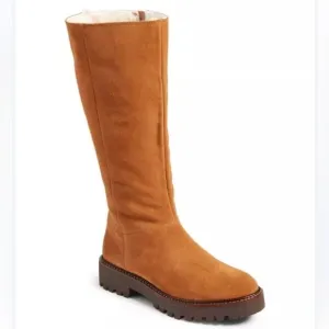 NWOB Caslon | Mimmo Water Resistant Brown Russet Tall Leather Boots 7.5