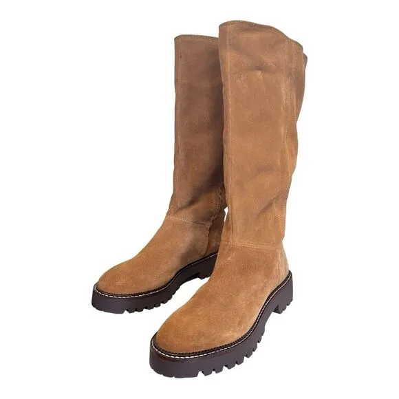 NWOB Caslon | Mimmo Water Resistant Brown Russet Tall Leather Boots 7.5