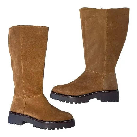 NWOB Caslon | Mimmo Water Resistant Brown Russet Tall Leather Boots 7.5