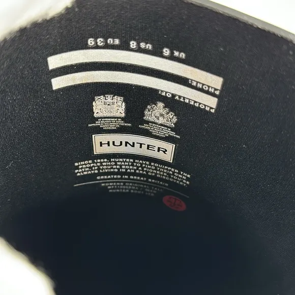 NWOB Hunter Original Tall Rain Boots Sz 8/Black