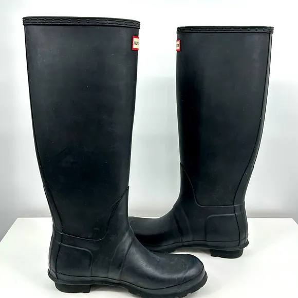 NWOB Hunter Original Tall Rain Boots Sz 8/Black