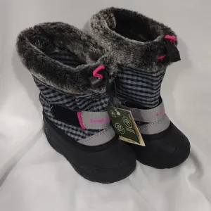 NWOB Kamik Little Girls Charcoal  Mini2T Waterproof Insulated Winter Boot Size 8