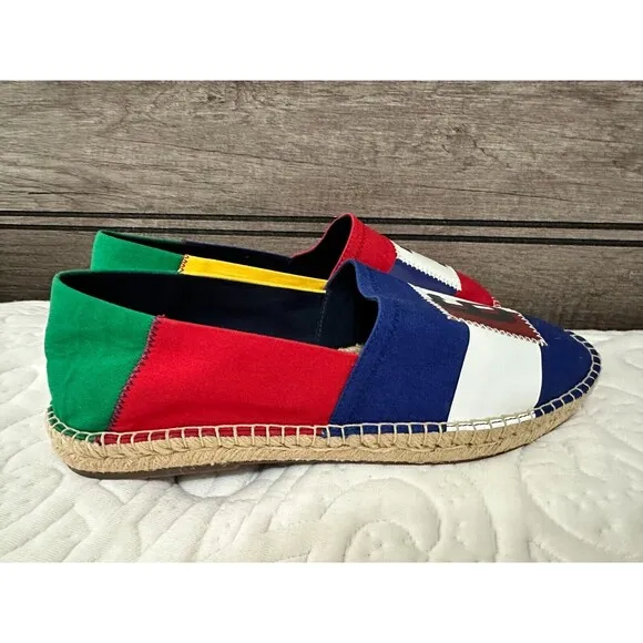 NWOB POLO RALPH LAUREN MEN'S shoes Cevio Color-Blocked Canvas Espadrille