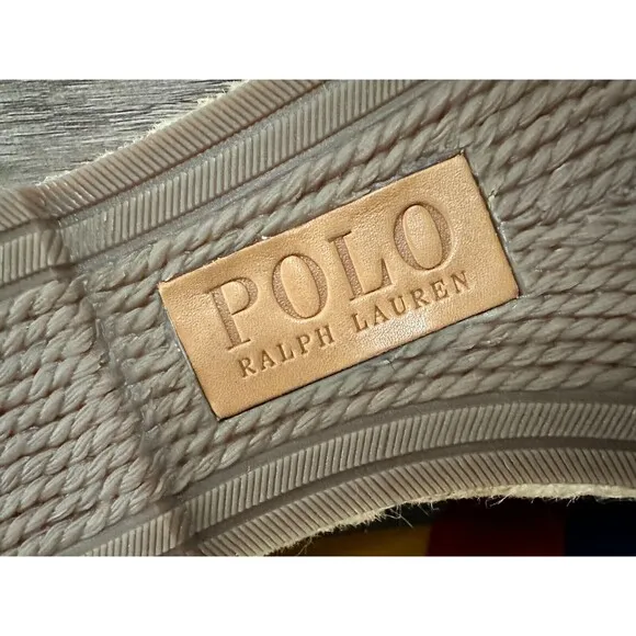 NWOB POLO RALPH LAUREN MEN'S shoes Cevio Color-Blocked Canvas Espadrille