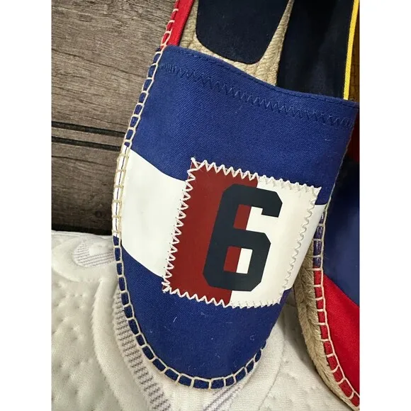 NWOB POLO RALPH LAUREN MEN'S shoes Cevio Color-Blocked Canvas Espadrille