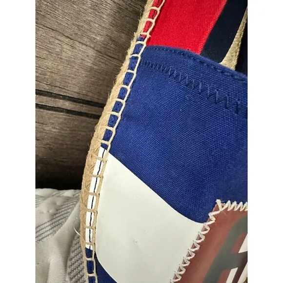 NWOB POLO RALPH LAUREN MEN'S shoes Cevio Color-Blocked Canvas Espadrille