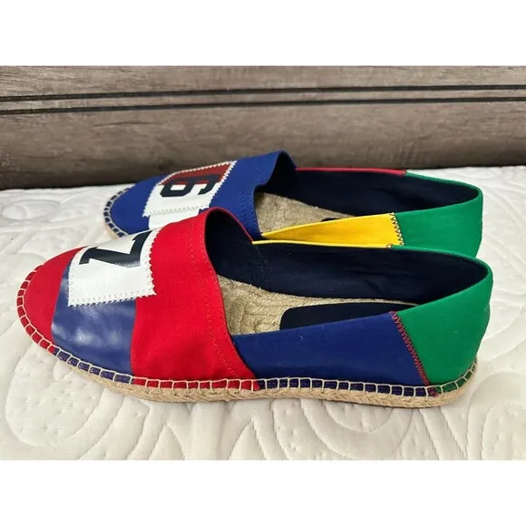NWOB POLO RALPH LAUREN MEN'S shoes Cevio Color-Blocked Canvas Espadrille
