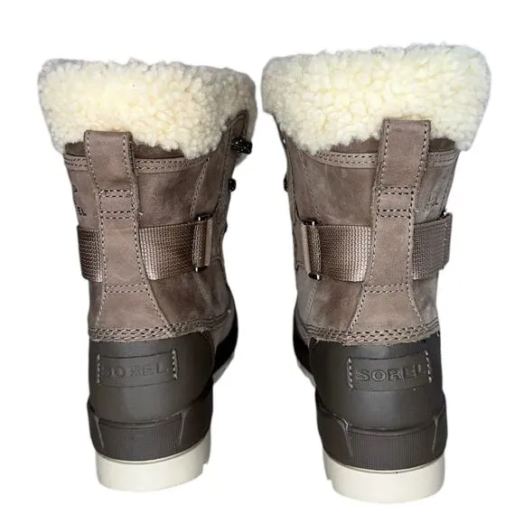 NWOB Sorel Tivoli IV Parc Taupe Snow Boots Lamb Fur Waterproof Insulated Size 7